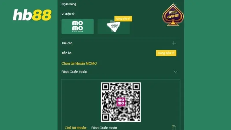 Nạp tiền HB88 nhanh chóng – Đầy đủ phương thức tiện lợi Nạp tiền theo thông tin nhận được từ HB88